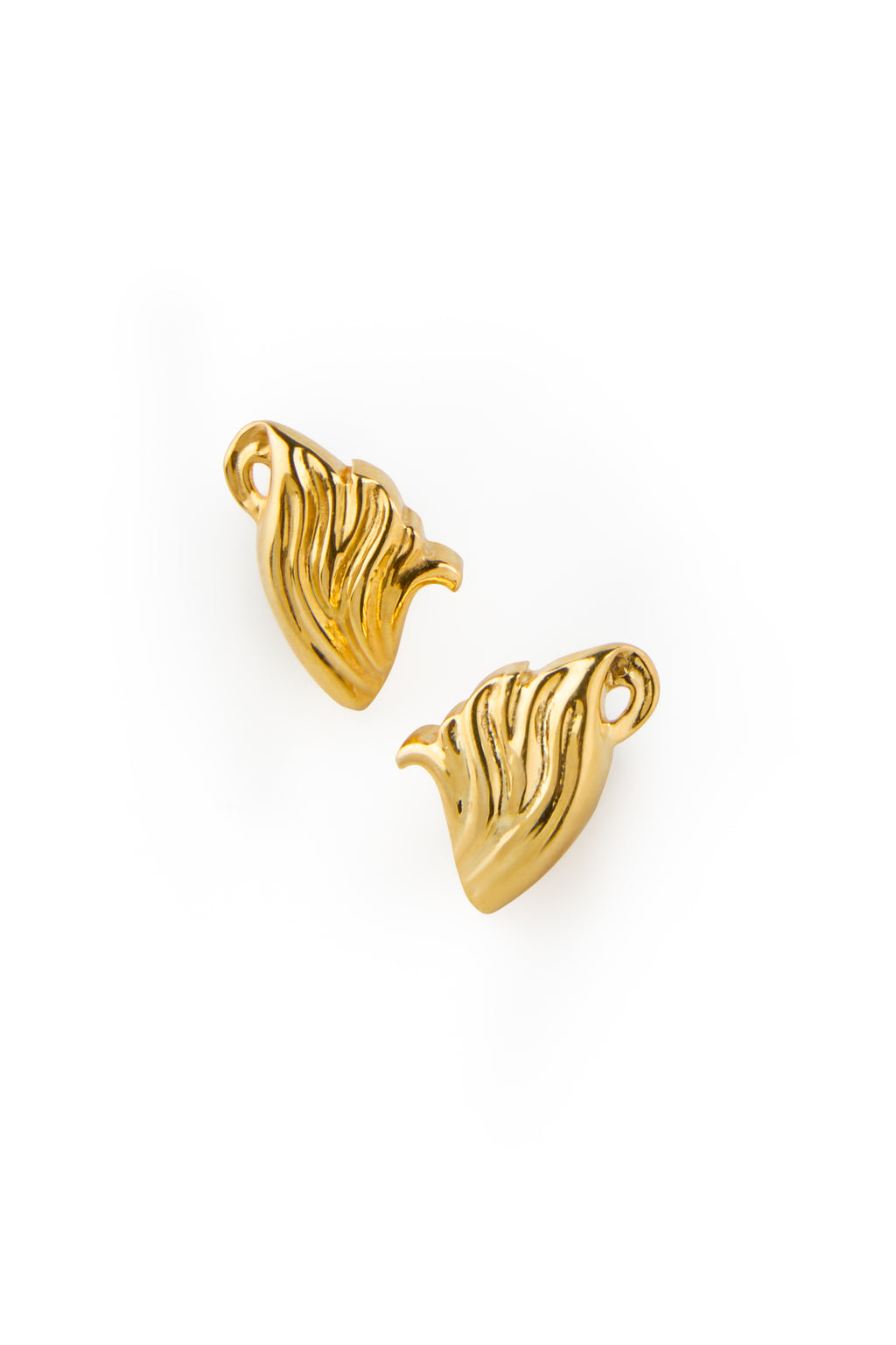 anthurium gold ANTHURIUM EARRINGS-GOLD – Kiohne