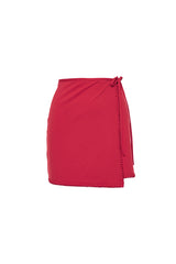 PETALS EMBROIDERED WRAP SKIRT WILD MAGENTA