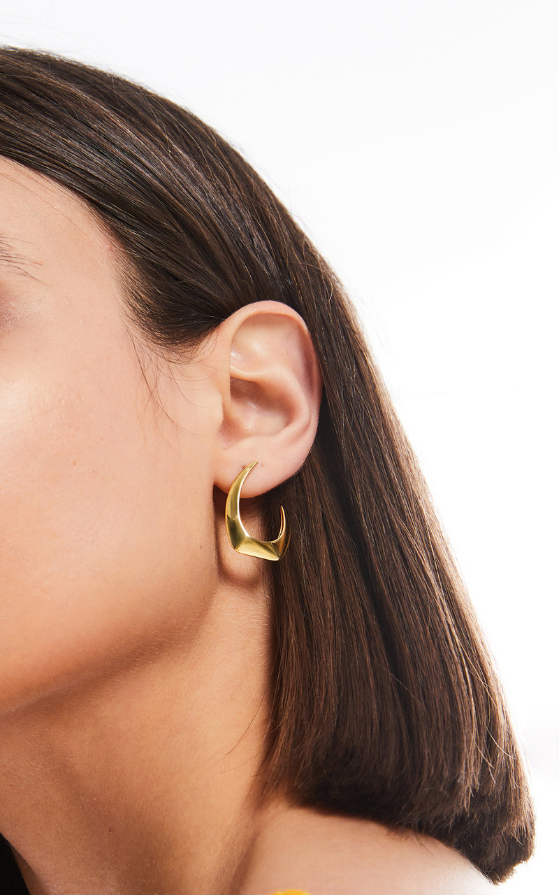 ECLIPSE GOLD PLATED SMALL EARRINGS